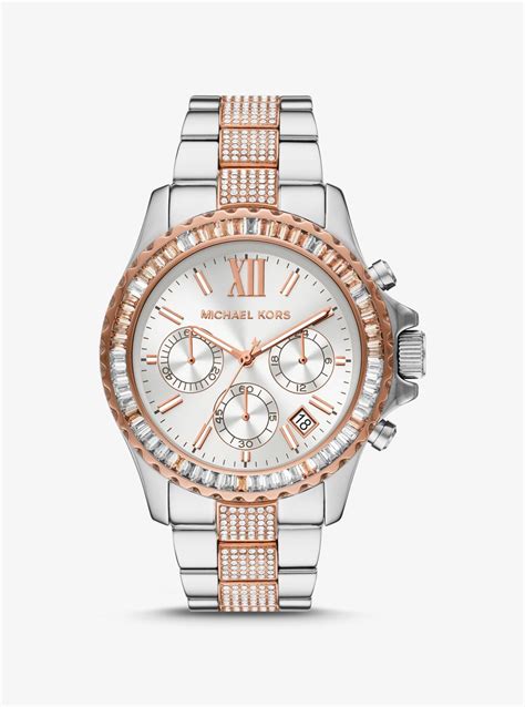 michael kors two tone watch women's|michael kors everest chronograph.